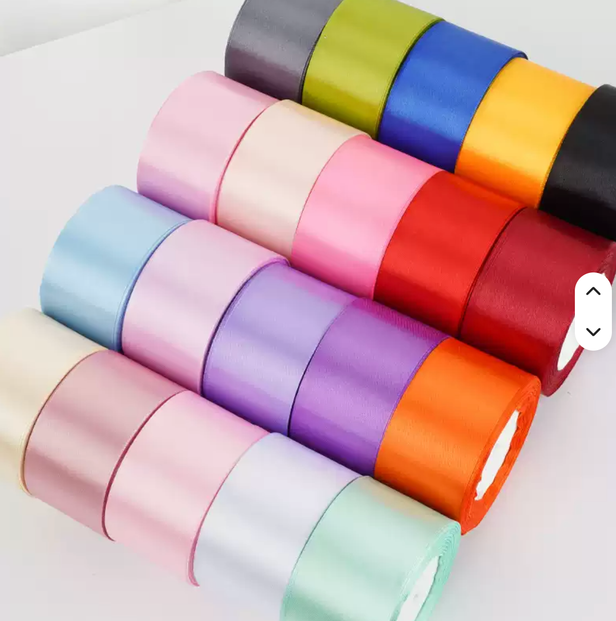 25yard/roll 1.5 Inch 40 mm 100% Polyester Single Face Yellow Red Satin Ribbon for Wedding Birthday Making Floral Bouquets DIY