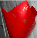 Red Chanel Floral Wrapping paper