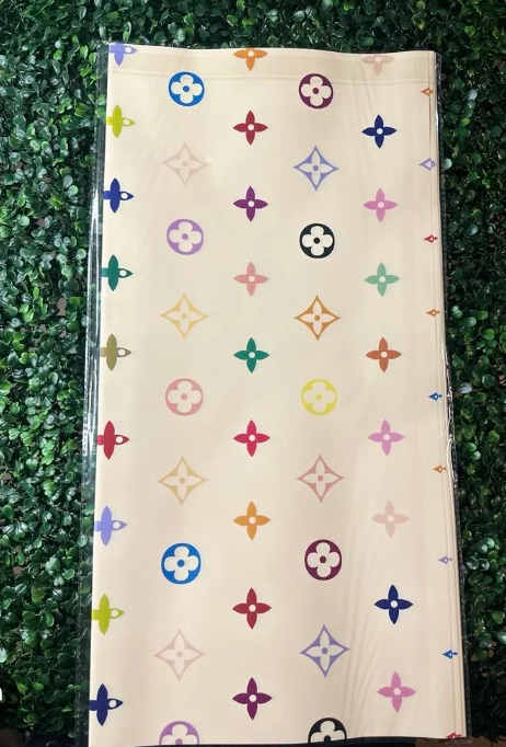 Designer Dior Colorful floral wrapping paper